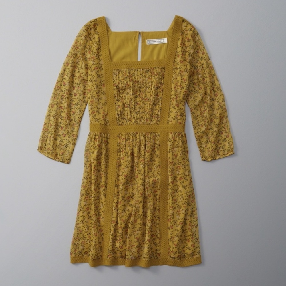 Abercrombie & Fitch Mustard Floral Dress